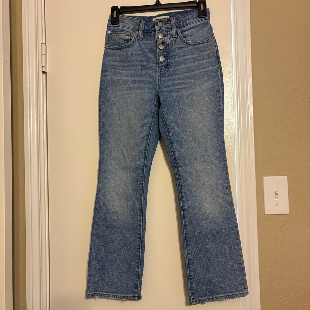 Madewell Blue Flare Wide Leg Jeans